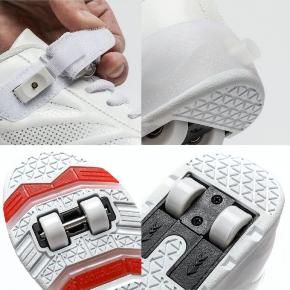 Kinder-Rollschuhe mit versteckten Rädern