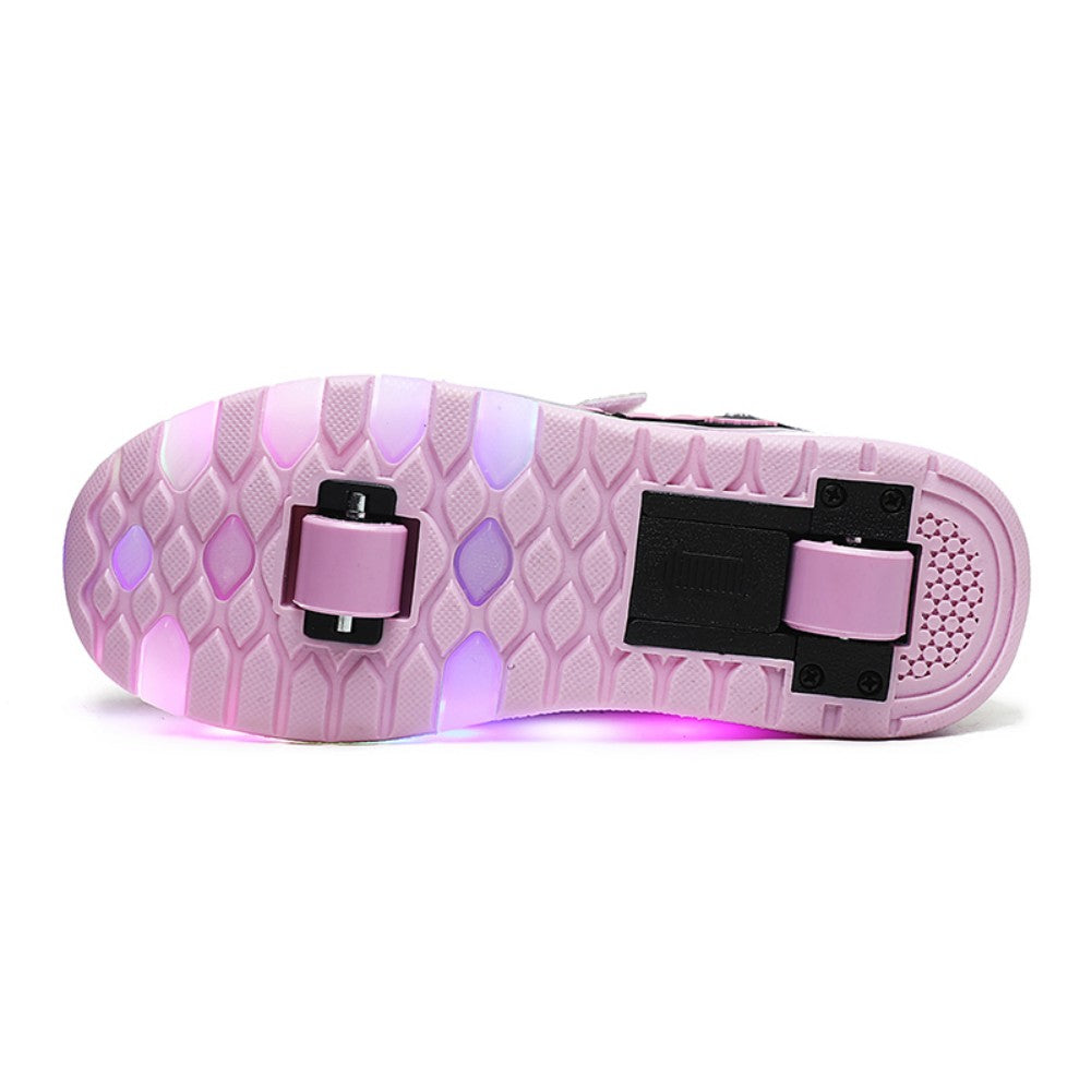 Kinderskateschuhe mit bunten LED-Lichtern