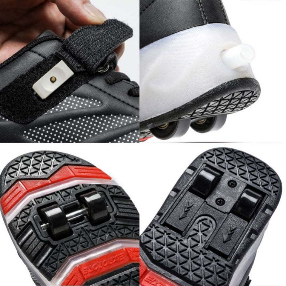 Kinder-Rollschuhe mit versteckten Rädern